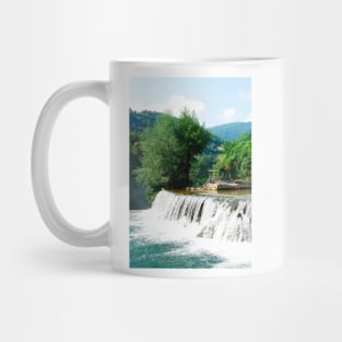 River Cascade Near Jajce Waterfall Mug